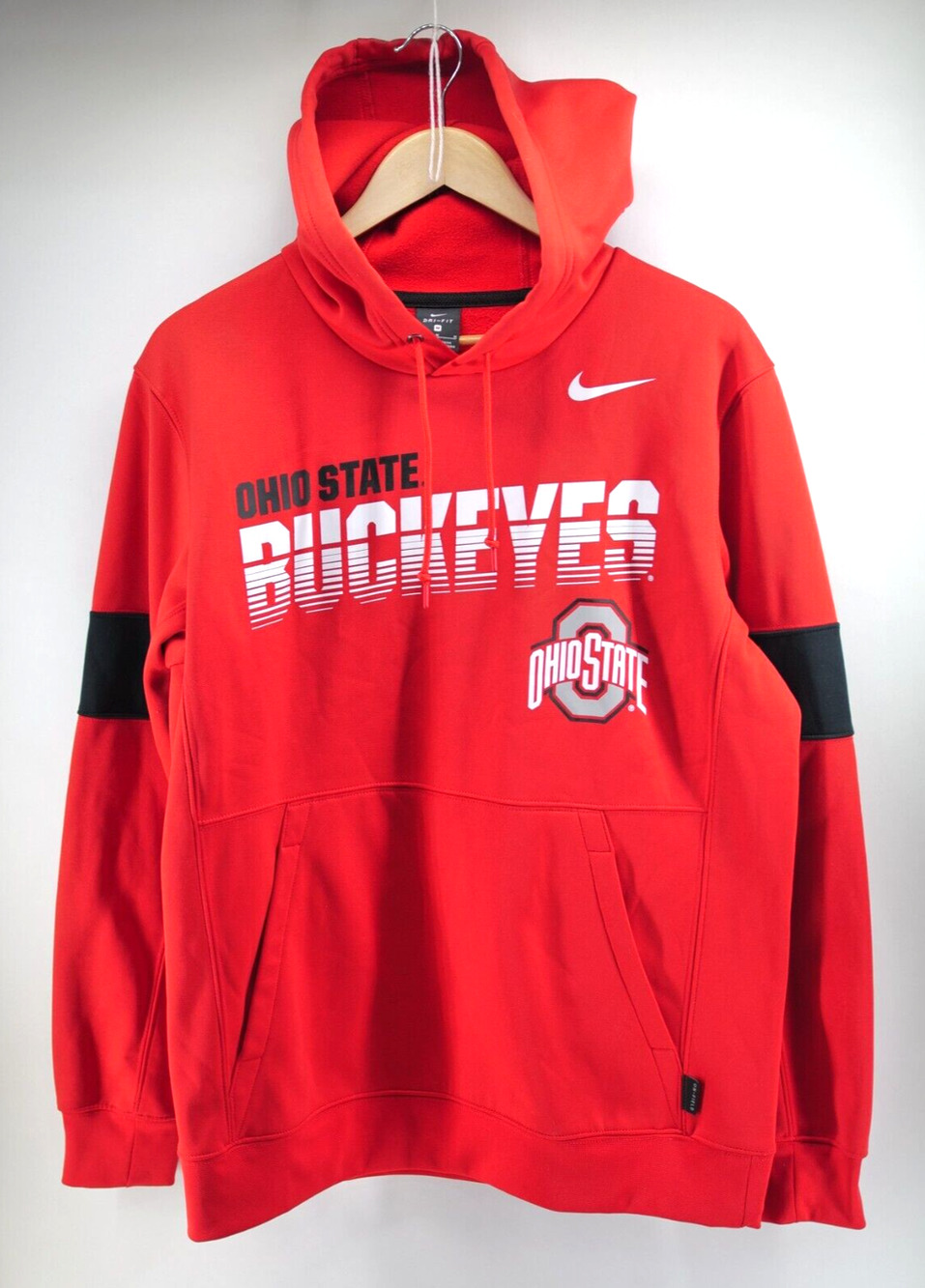 Nike Dri-Fit Ohio State Buckeyes Therma-FIT Performance Hoodie Medium Red